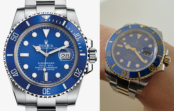 Differences-Between-Rolex-Submariner-Replica-Vs-Real-Blue-Two-Tone