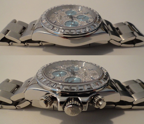 Rolex Daytona Diamonds Replica Watch Photo Review Sides