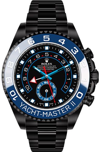 black replica rolex yacht-master ii black dial