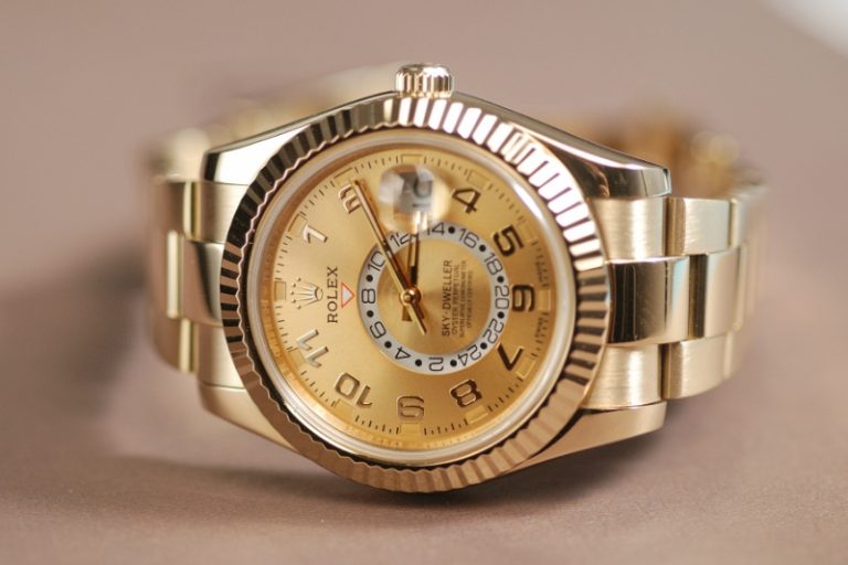 Fake Rolex Sky Dweller Champagne Dial GMT Review