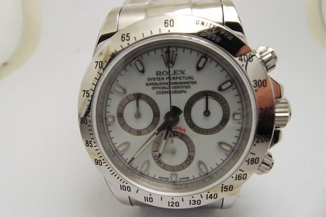 Rolex Daytona 116520 White Stainless Steel Replica Watch